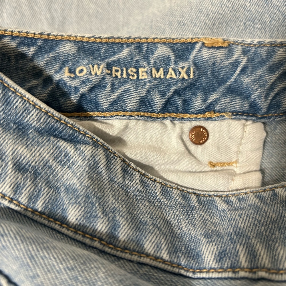 American Eagle Low Rise Maxi Denim Skirt - Picture 8 of 9